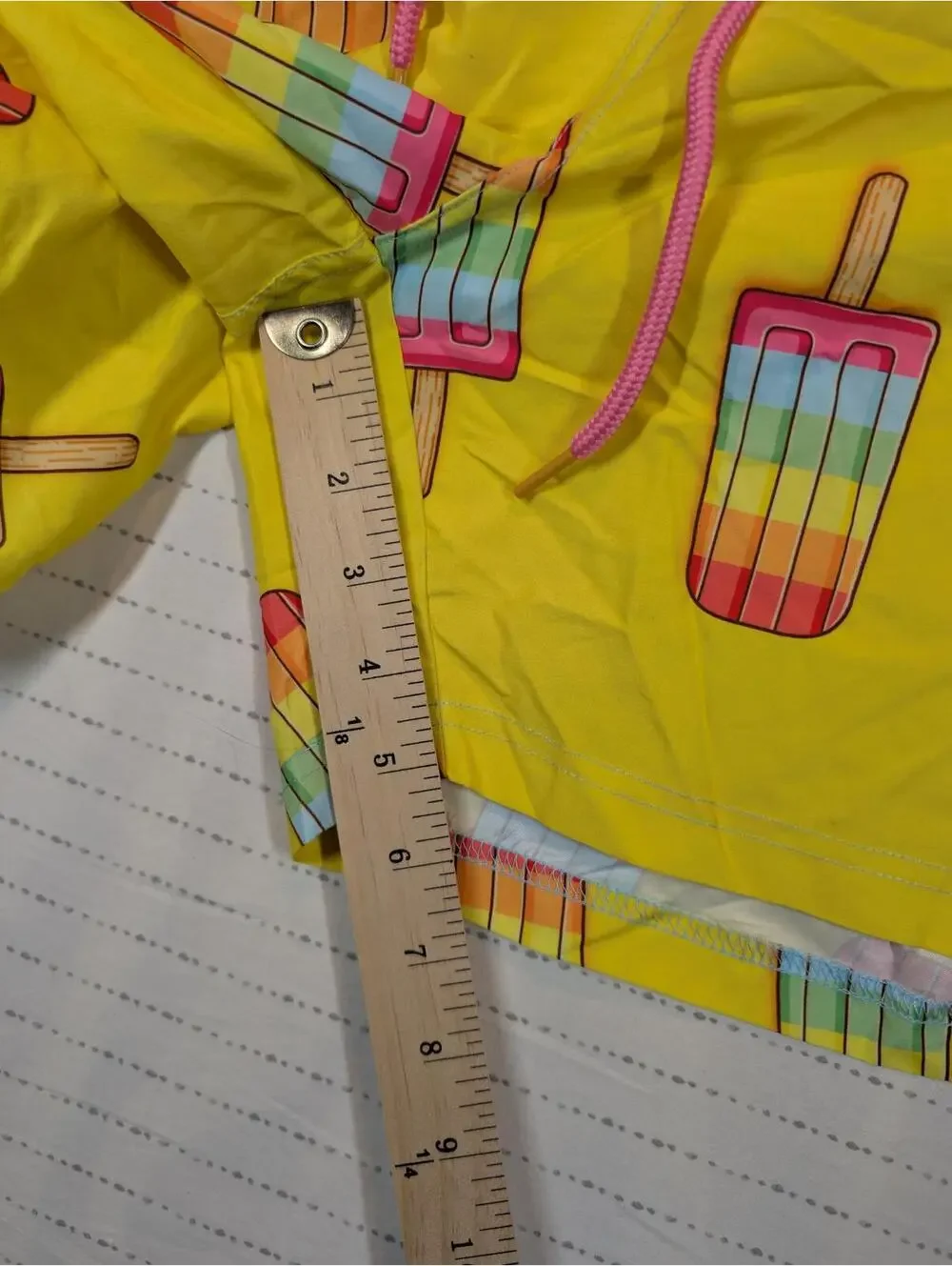 Celebrate Pride Popsicle Print Swim Trunks Drawstring Mesh Lined Mens 3XL 48-50